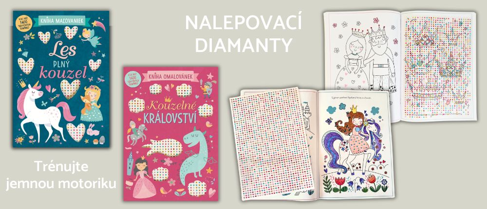 Diamanty na nalepeni a omalovanky